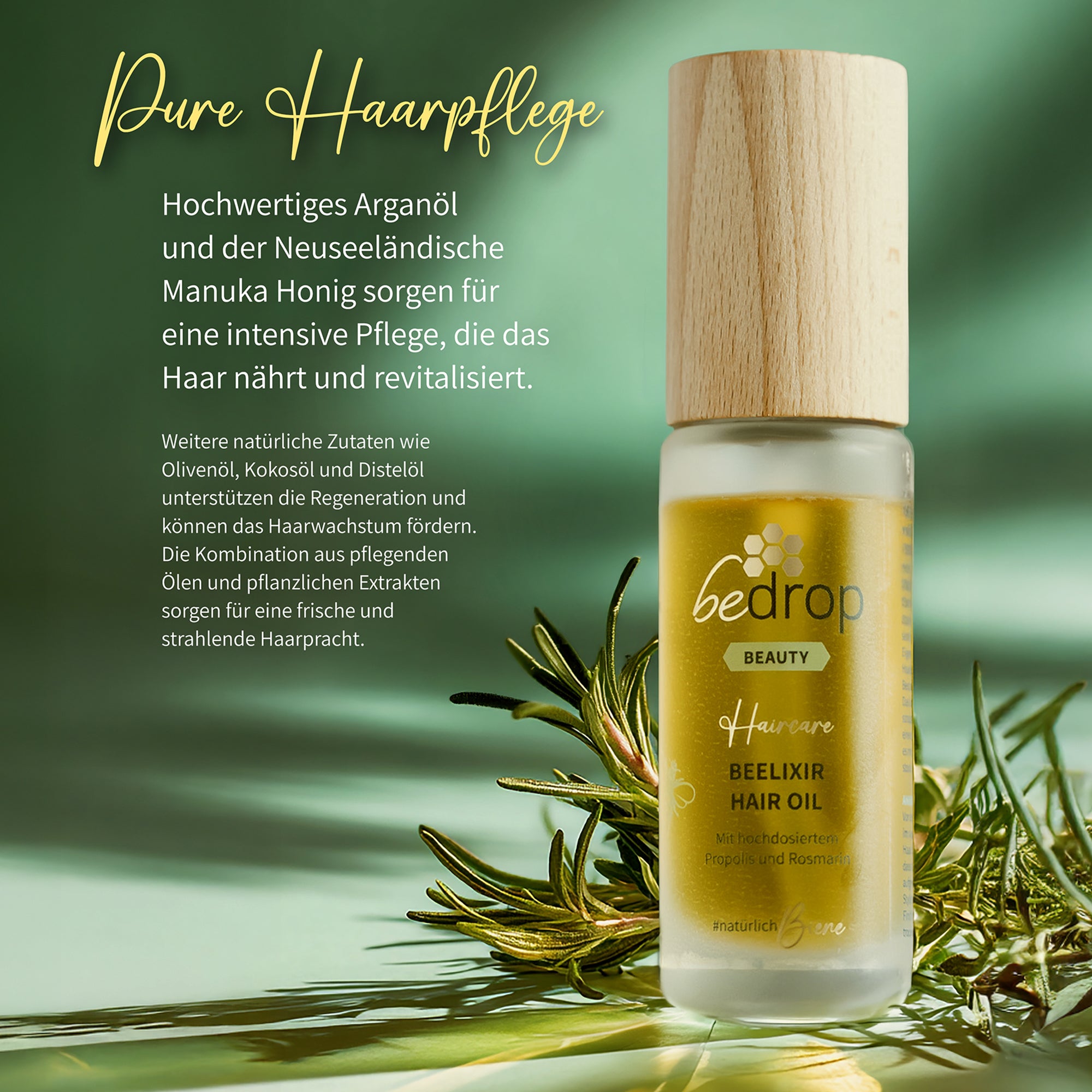 BEELIXIR HAIR OIL / Olio per capelli con miele di manuka, propoli ed estratto di rosmarino - 30ml