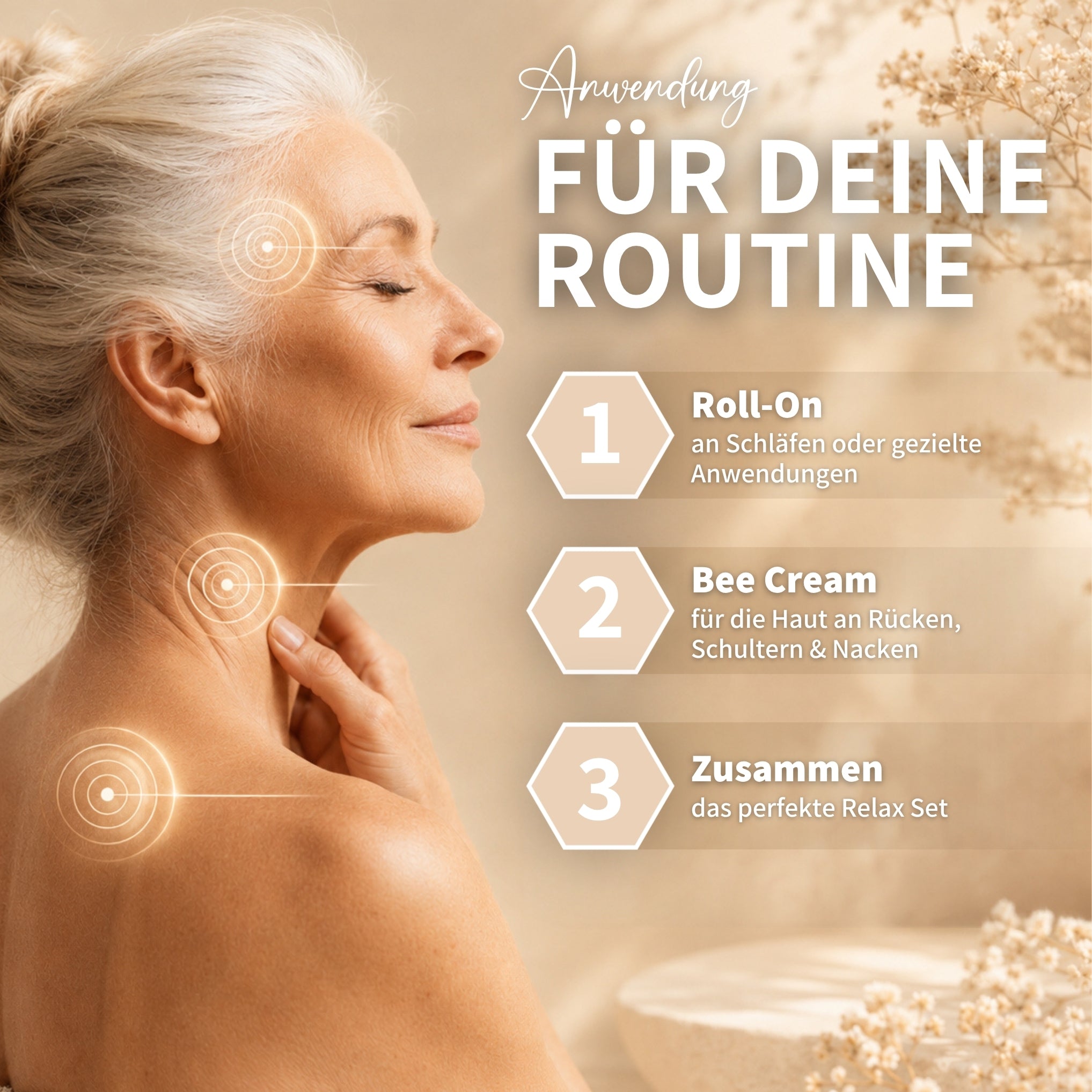 Set rilassante al veleno d'api: Bee Cream + Api Relax Roll On per un relax rinfrescante
