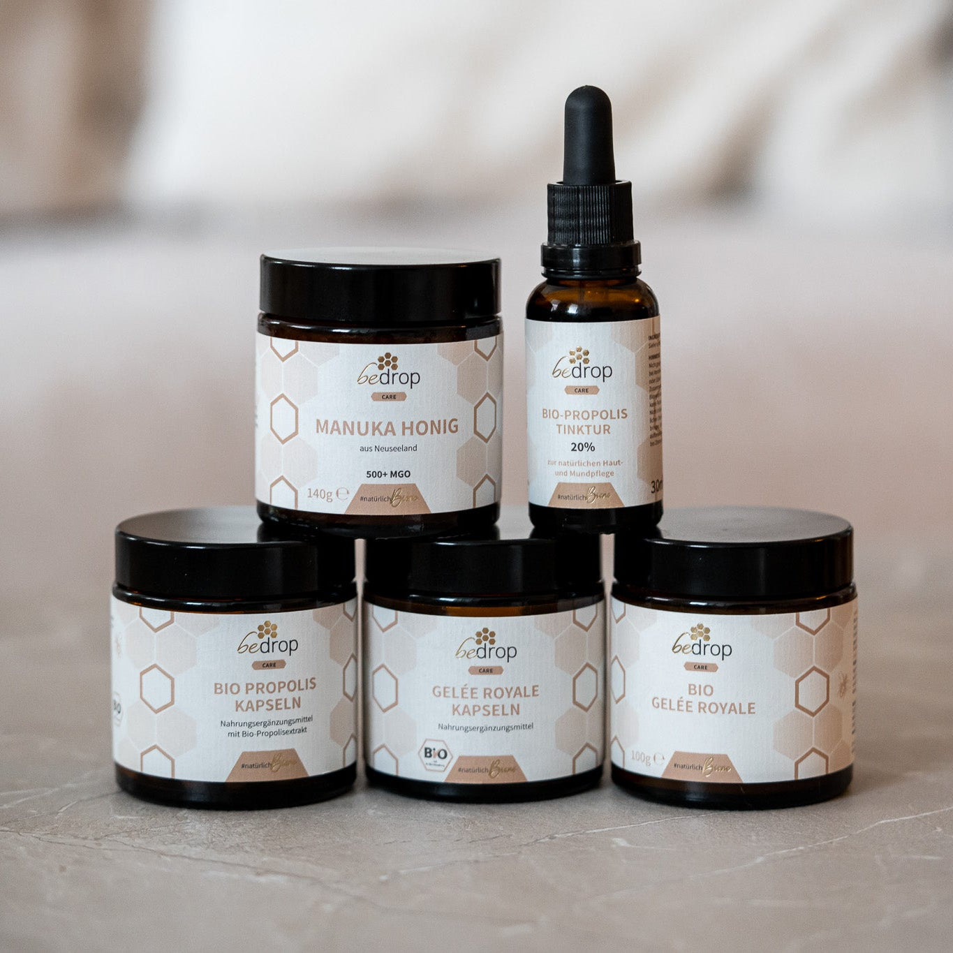 Il set tuttofare | capsule di propoli & tintura al 20% + capsule di pappa reale & miele puro/fresco + miele di manuka
