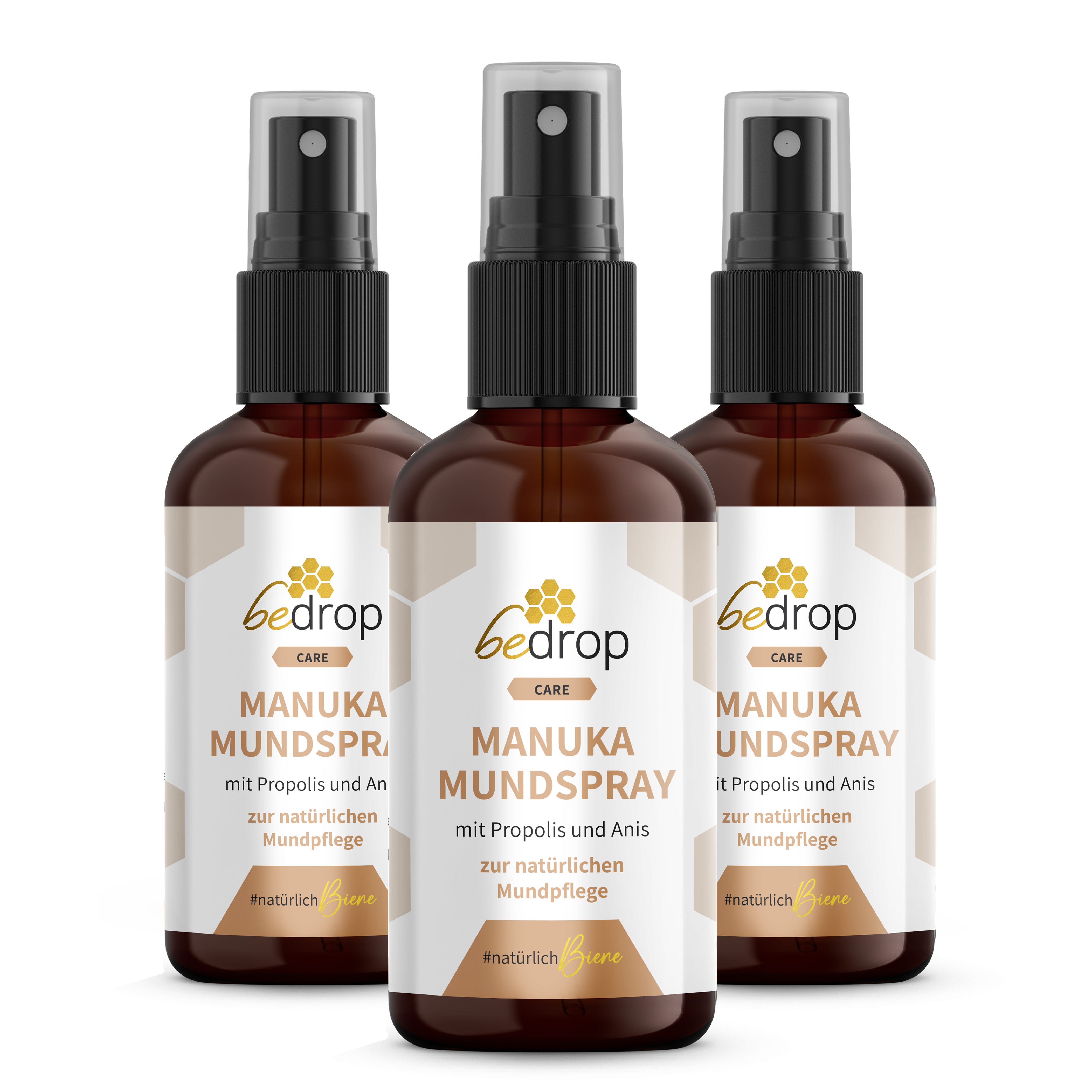 Set di valore: 3x spray per la gola e la bocca alla propoli con miele di manuka e anice - 30 ml in set da 3