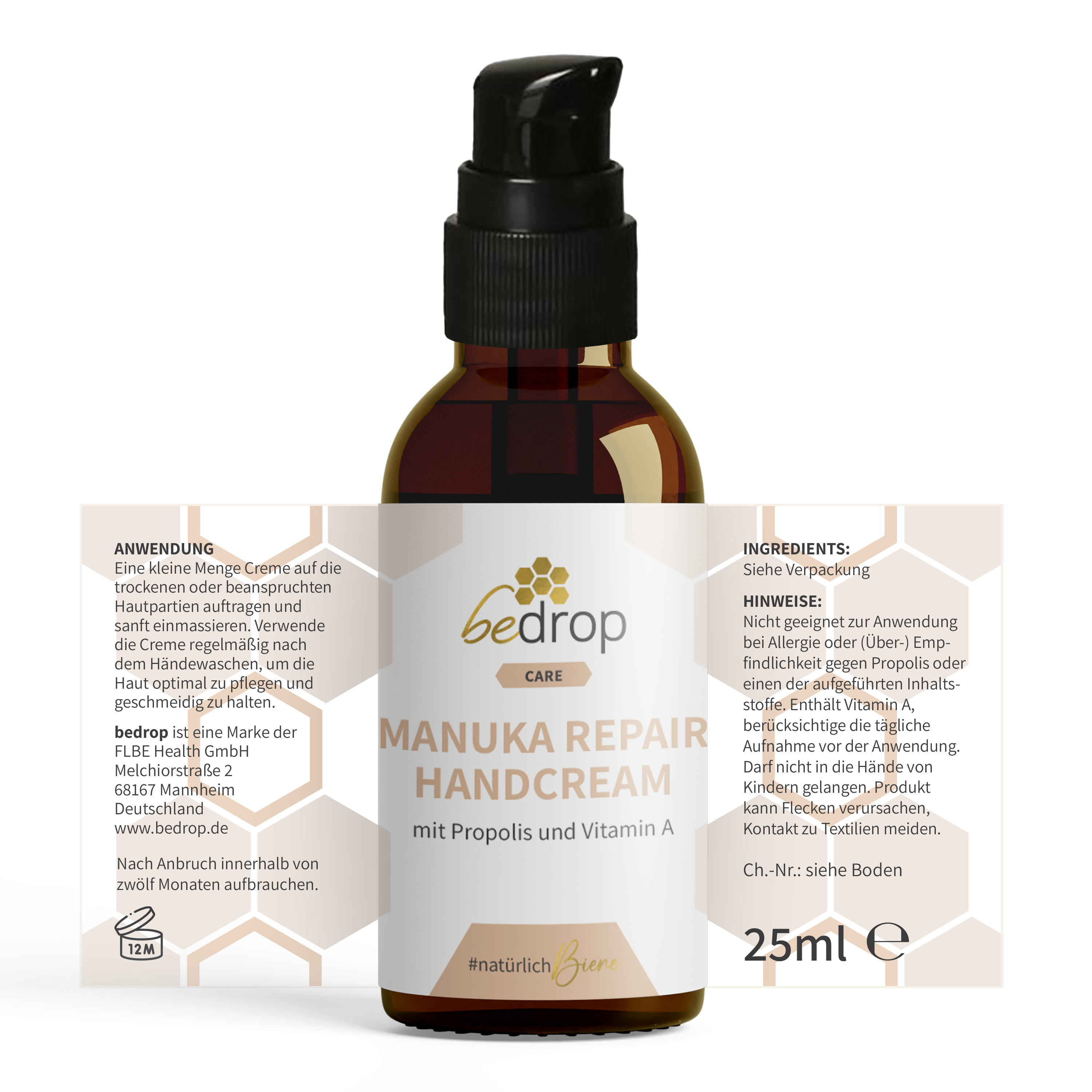 Manuka Repair Handcream / Crema mani con miele di manuka, propoli e vitamina A - 25ml