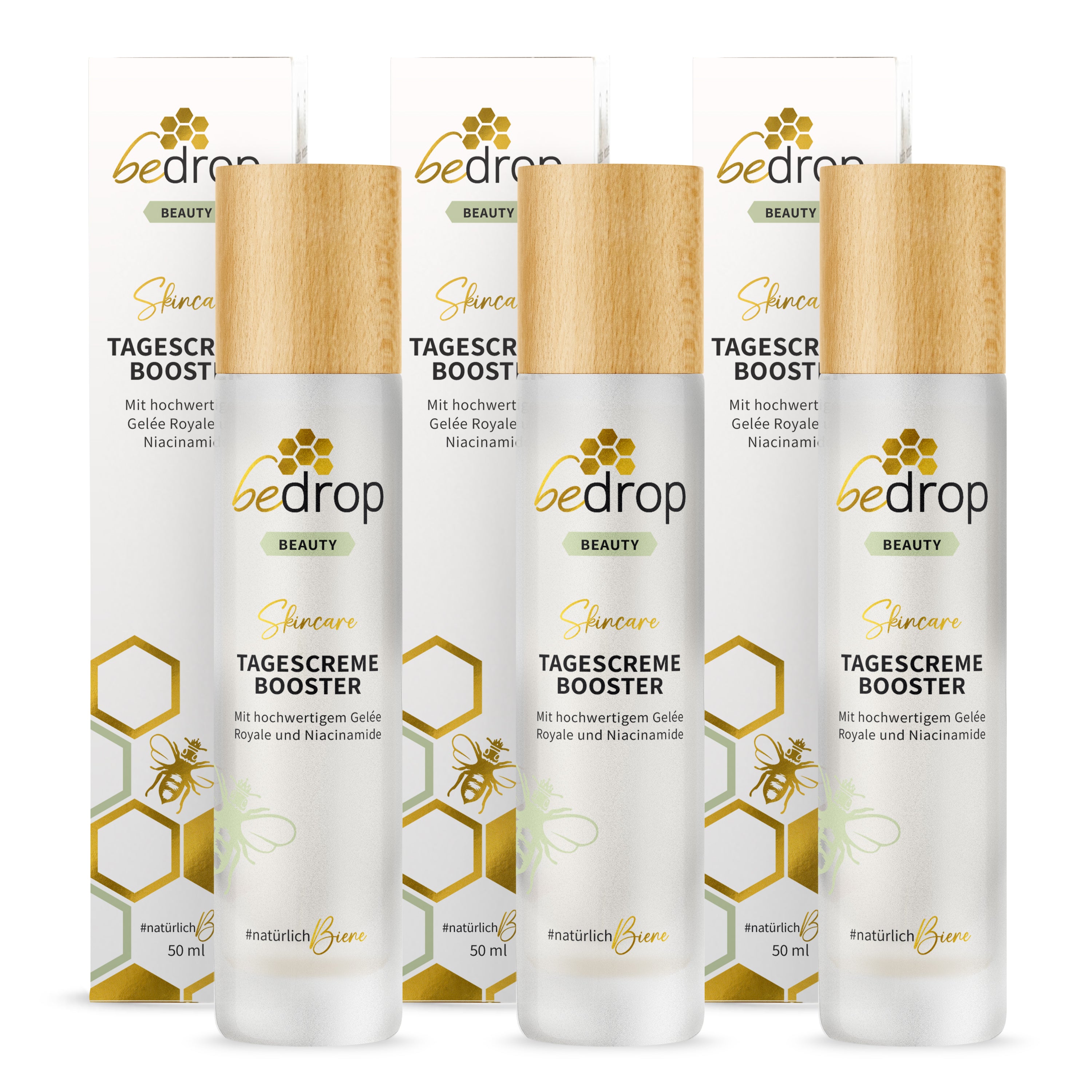 Set di valore: 3x CREMA GIORNO BOOSTER / crema viso con pappa reale di alta qualità e niacinamide - 50ml