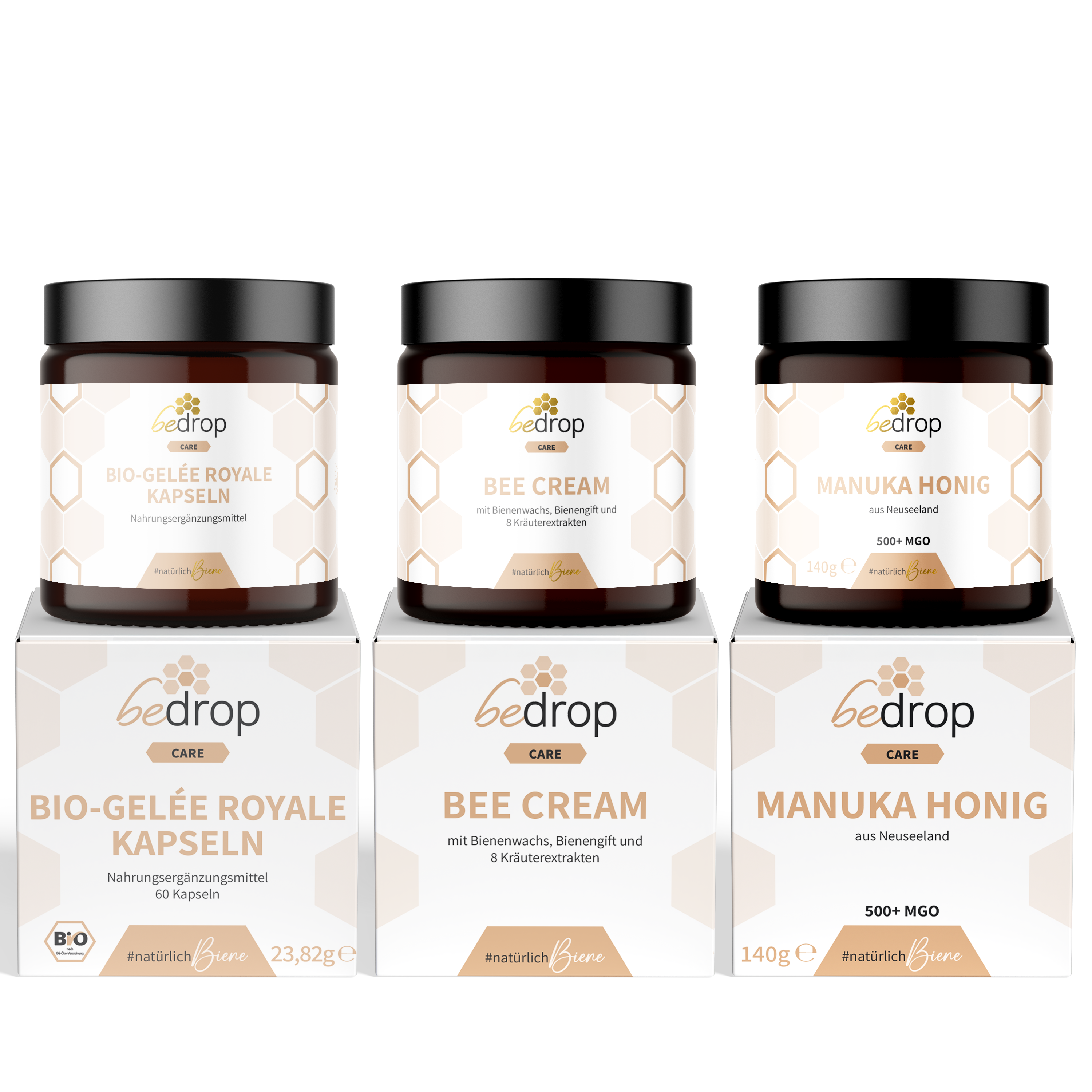 Set Pro Senior | Miele di Manuka MGO 500+, Capsule di Pappa Reale Biologica e Crema d'Api