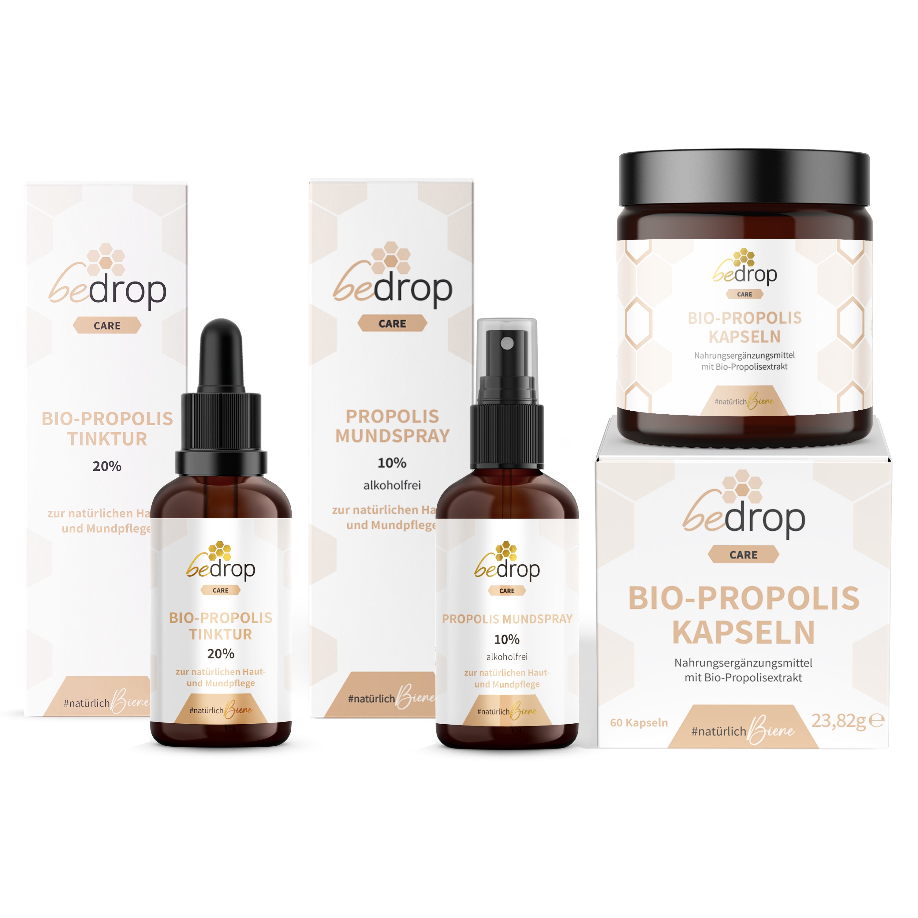 Set iniziale di propoli | spray, tintura al 20% e capsule | per bambini e adulti