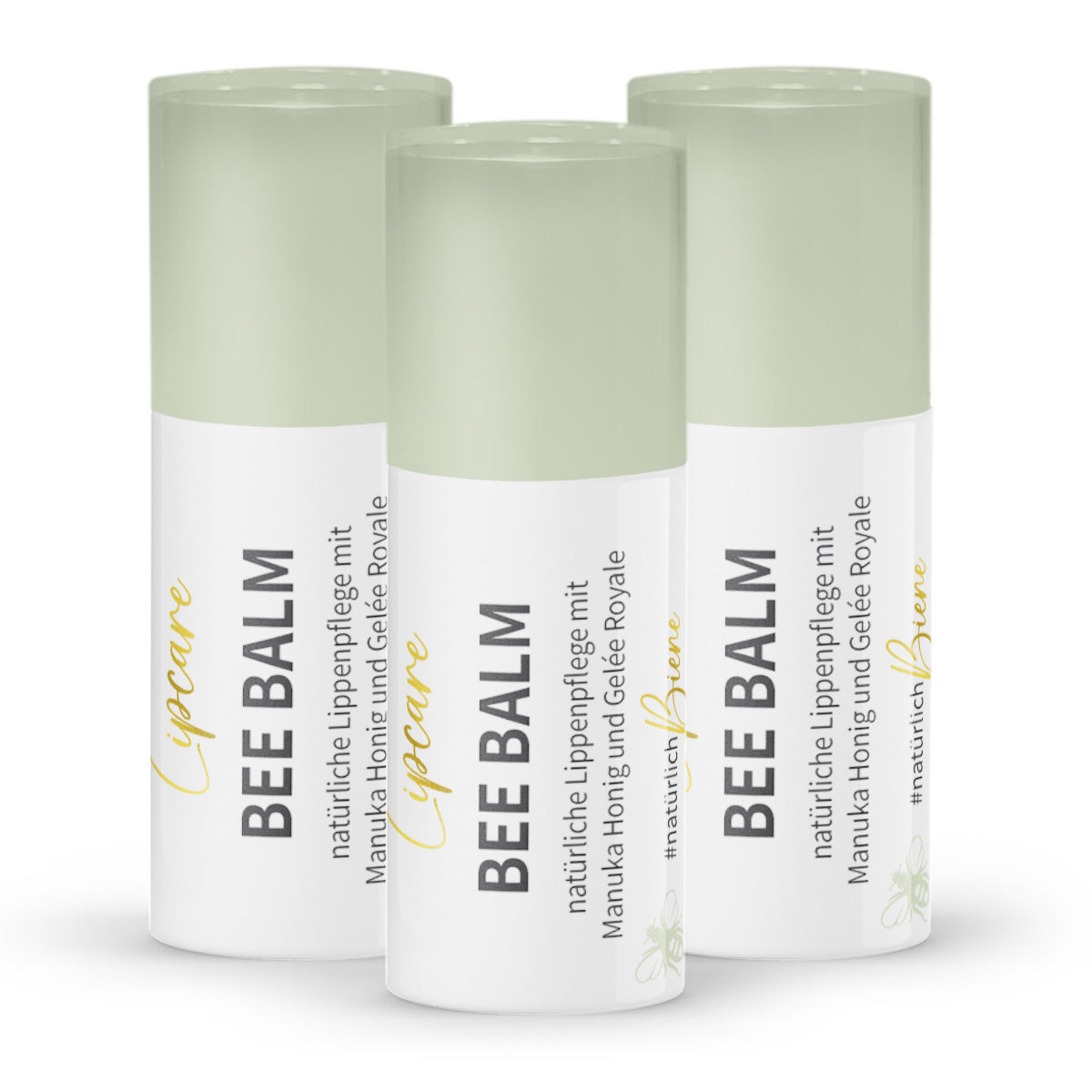 Set di valore: 3x Bee Balm - balsamo naturale per le labbra con miele di manuka, pappa reale e retinolo