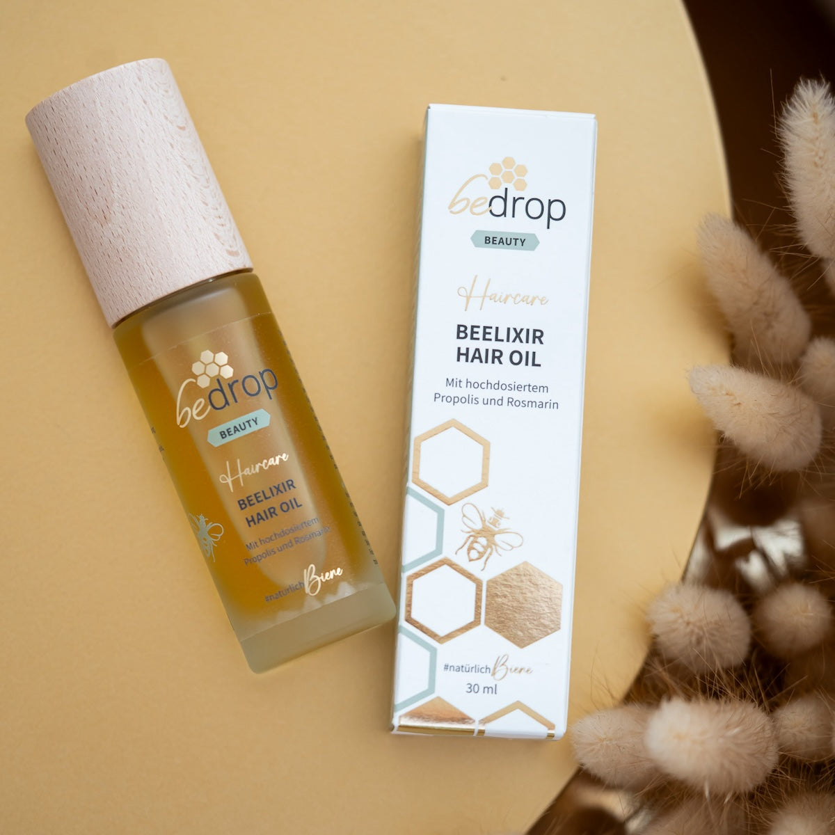 Set per la cura dei capelli BEELIXIR con shampoo solido, balsamo e olio per capelli
