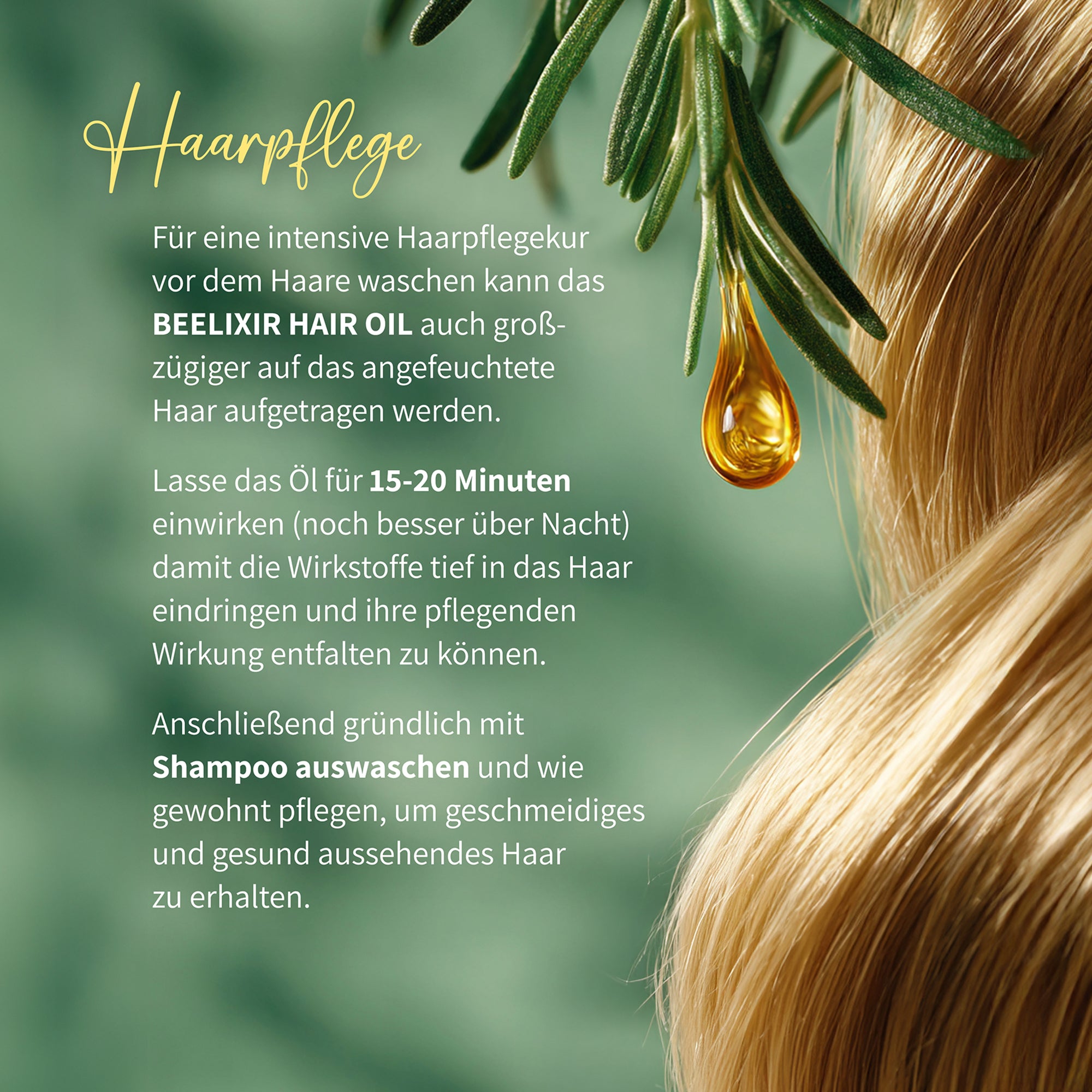 BEELIXIR HAIR OIL / Olio per capelli con miele di manuka, propoli ed estratto di rosmarino - 30ml