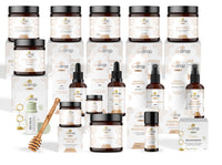 Set tutto in uno | Propoli + Pappa Reale + Miele di Manuka + Crema d'api + Lozione + Sapone + Balsamo d'api + Deodorante + Shampoo