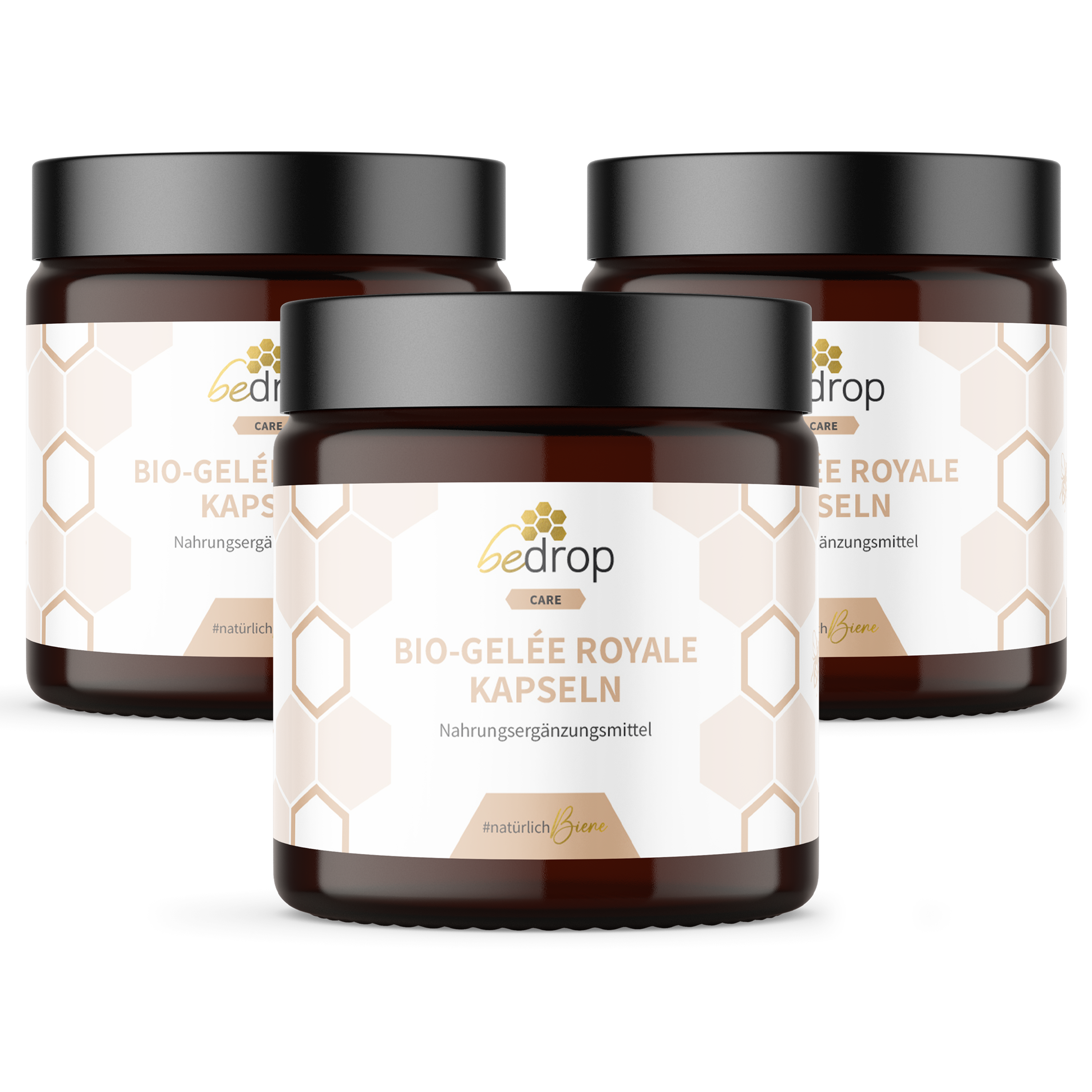 Set di valore: 3x capsule di pappa reale (certificate bio) - 60 capsule in un set da 3