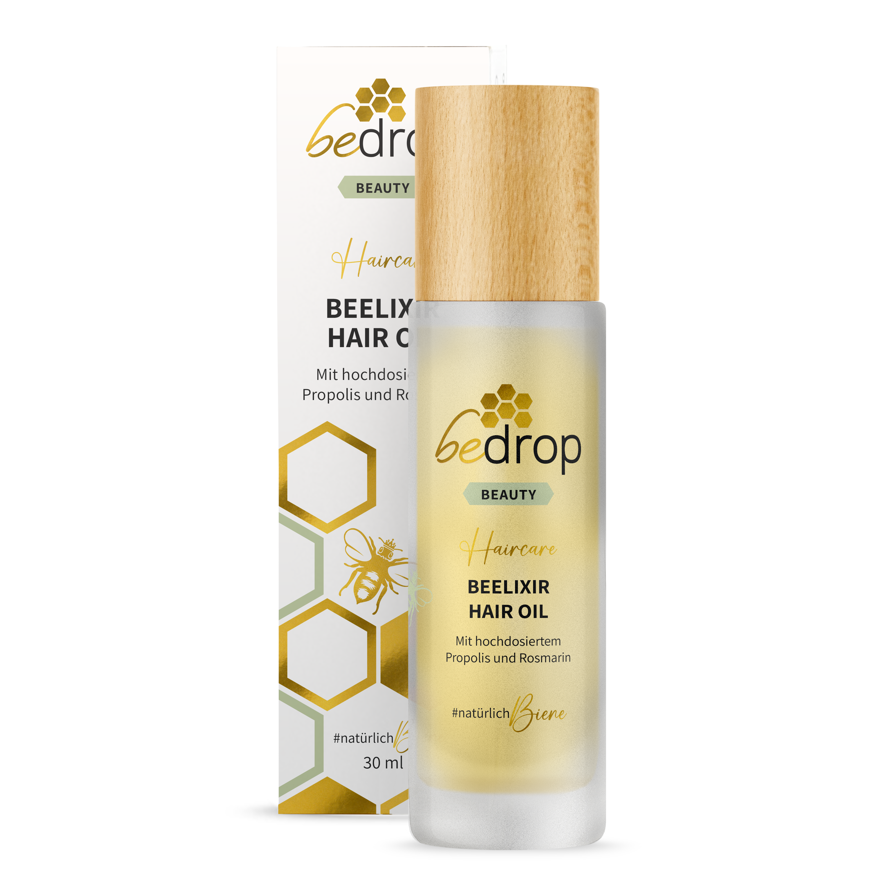BEELIXIR HAIR OIL / Olio per capelli con miele di manuka, propoli ed estratto di rosmarino - 30ml
