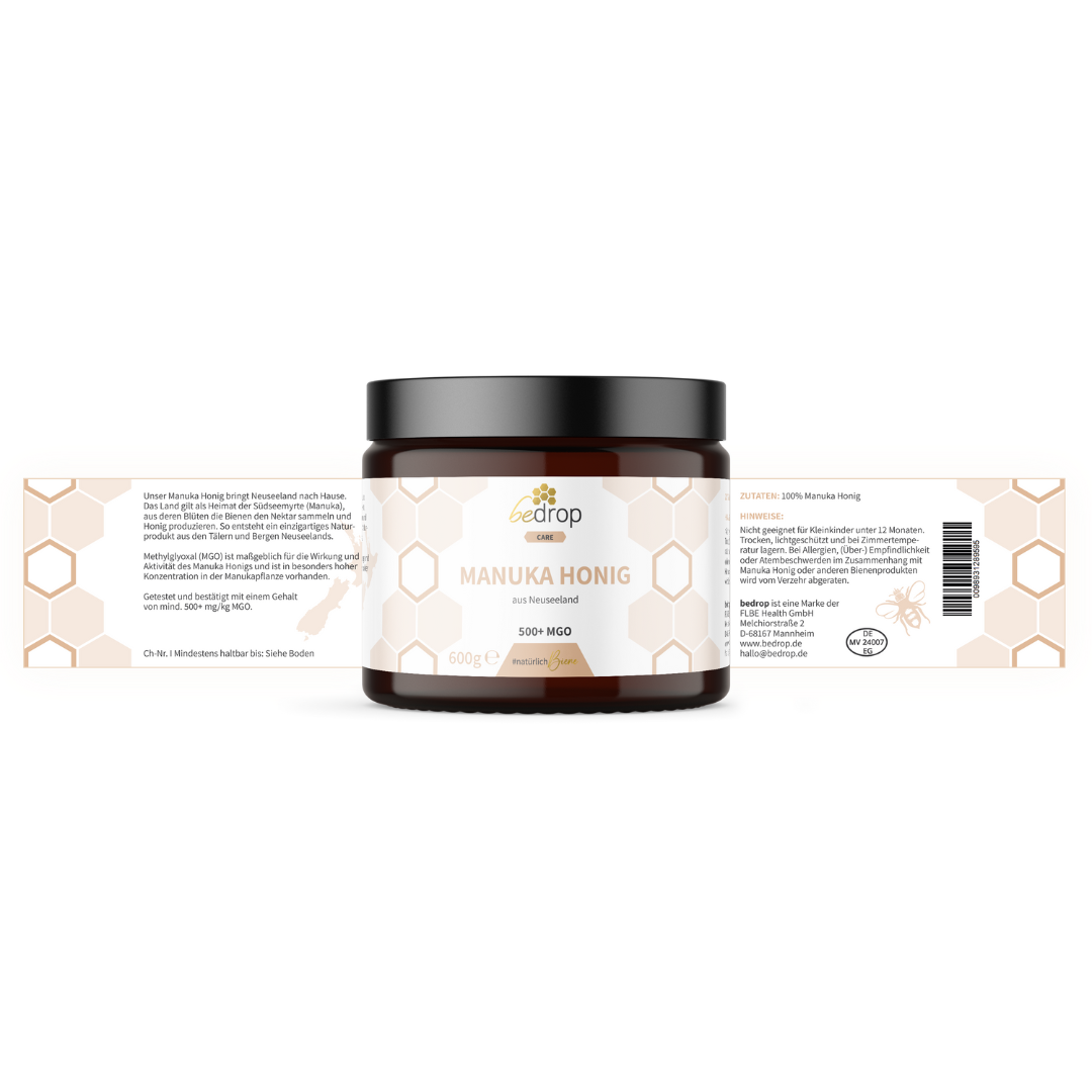 Miele di Manuka XXL 600 g con barattolo di conservazione MGO 500+