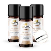 Set di valore: 3x siero per unghie alla propoli - cura delle unghie con propoli ad alto dosaggio e 4 oli essenziali - 10ml