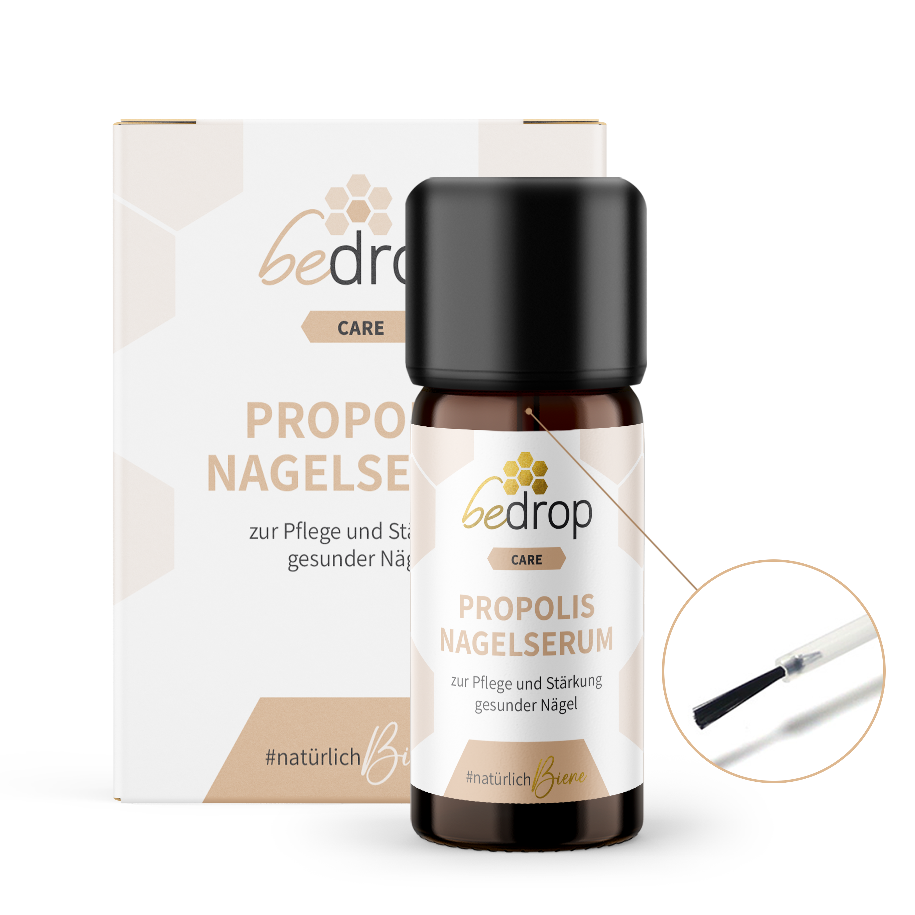 Siero per unghie alla propoli - cura delle unghie con propoli ad alto dosaggio e 4 oli essenziali - 10ml