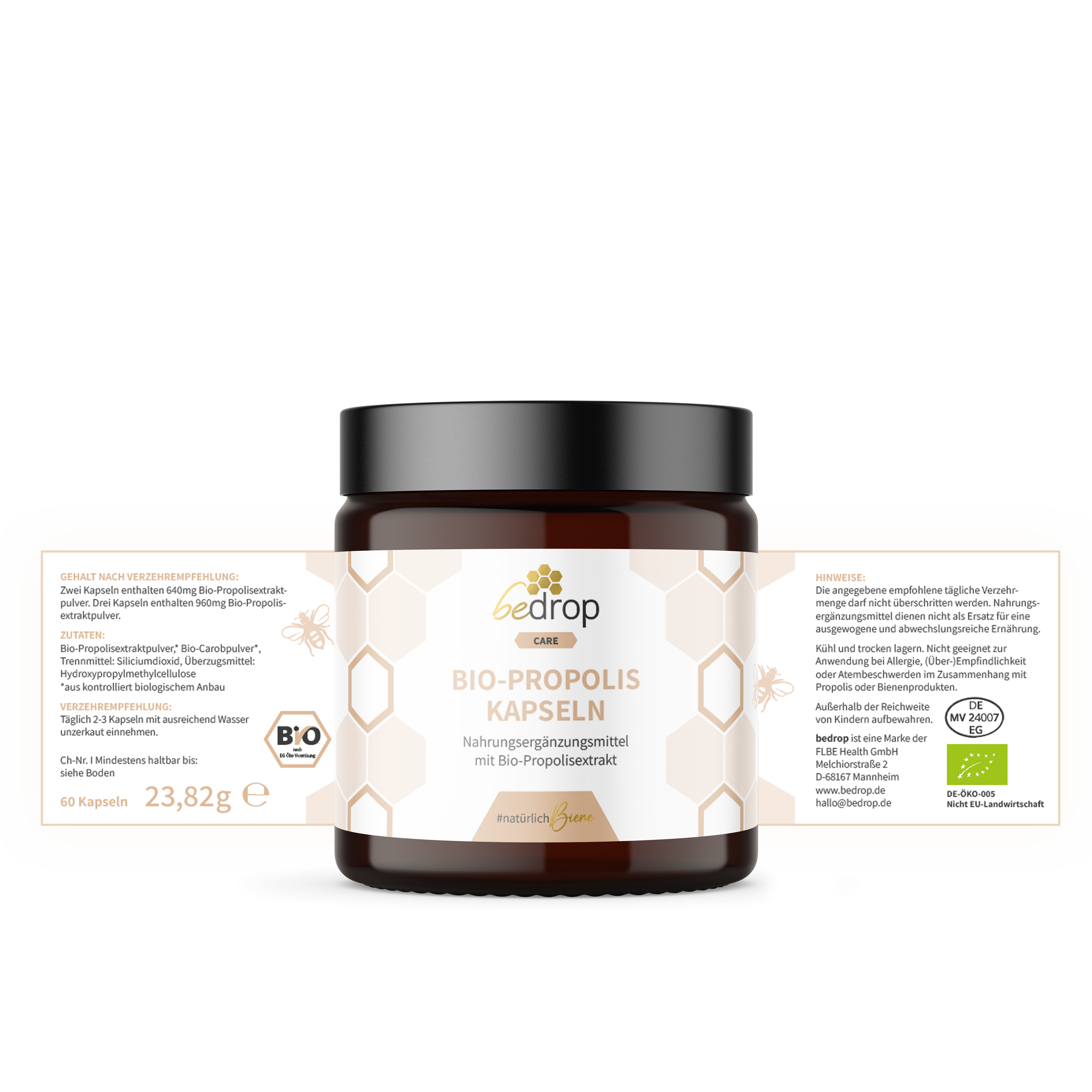 Capsule di propoli biologica (100% pura qualità apistica) - 60 capsule