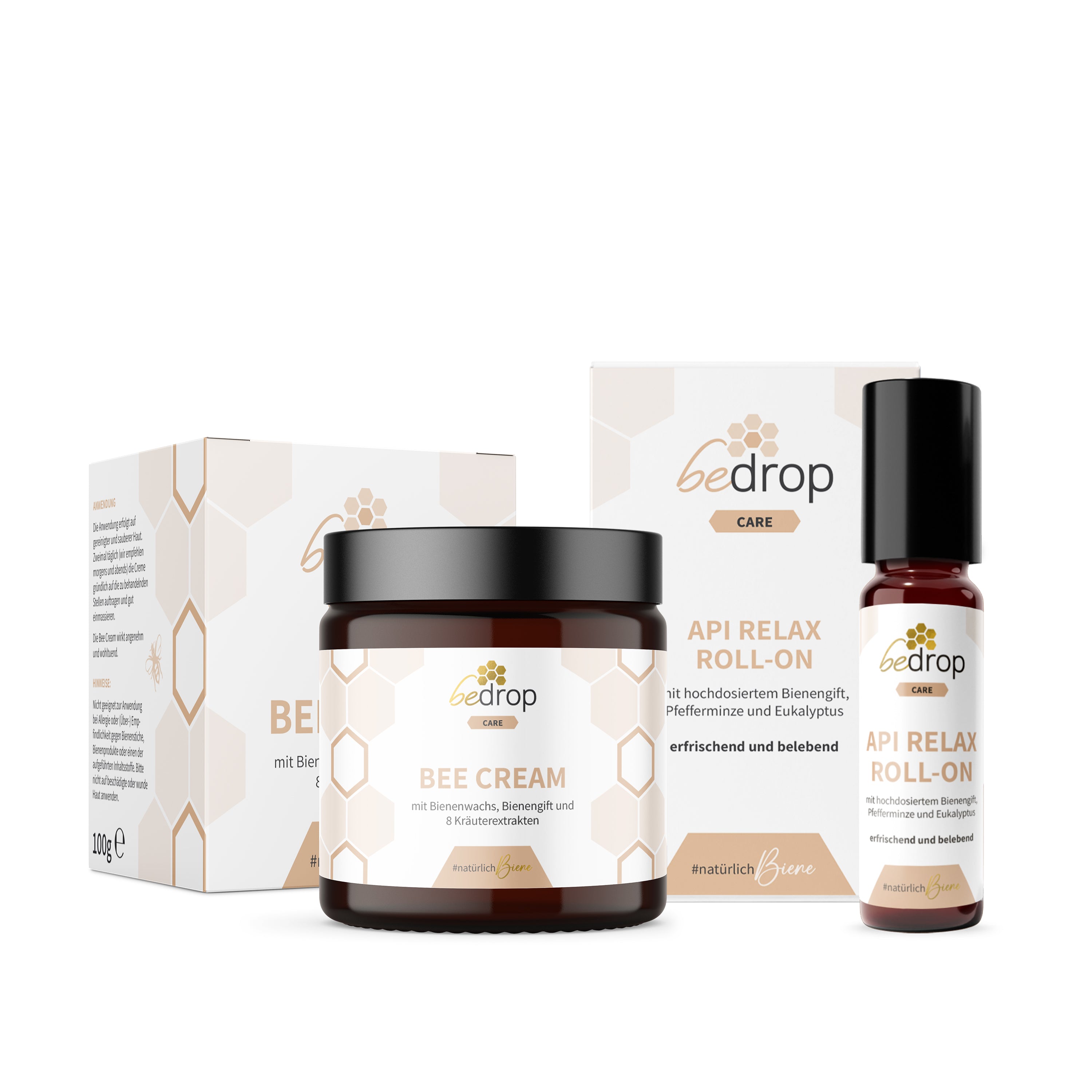 Set rilassante al veleno d'api: Bee Cream + Api Relax Roll On per un relax rinfrescante