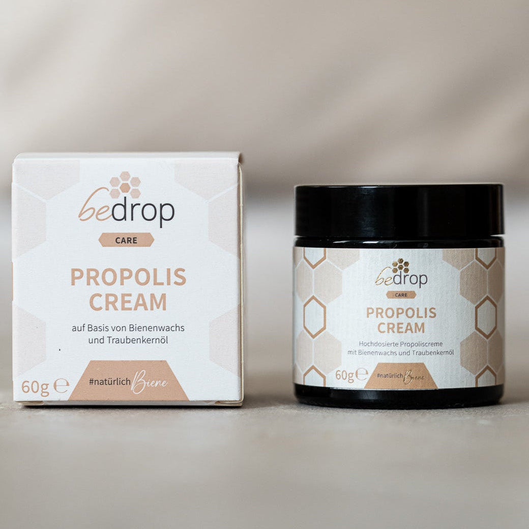 Crema alla propoli - crema alla propoli ad alto dosaggio con cera d'api e olio di semi d'uva - 60g